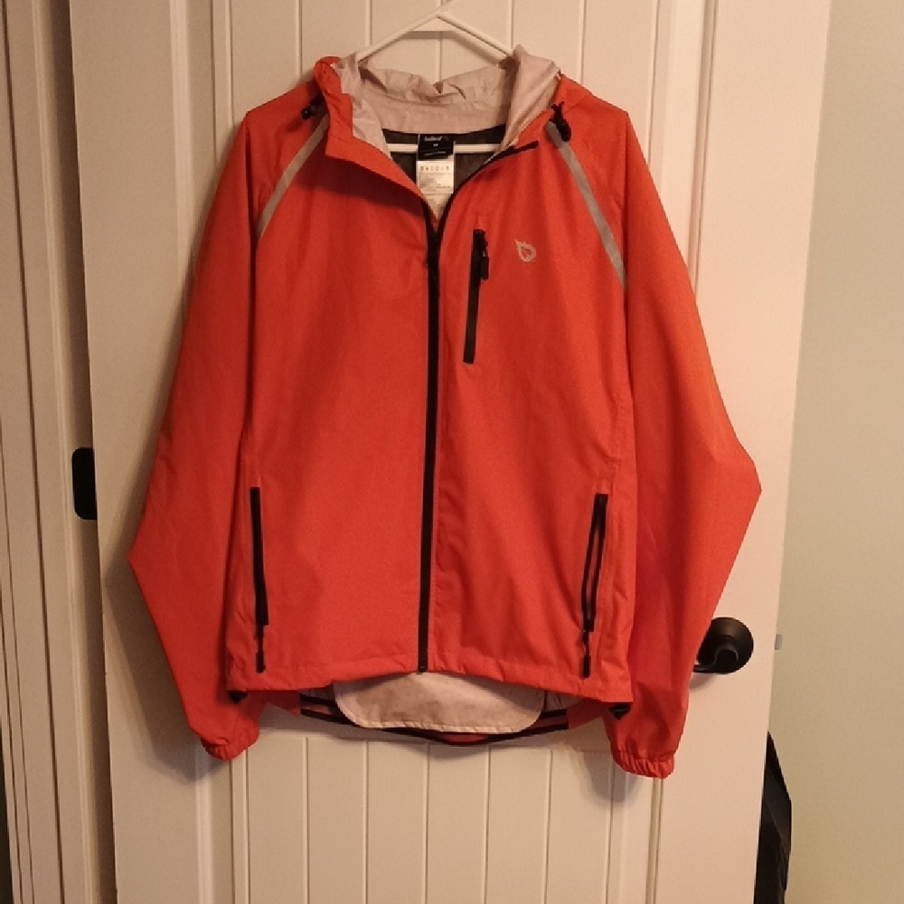 Waterproof Baleaf Orange Jacket with Black-refelective For Night Time, W…